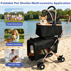 Double Pet Stroller for Dogs and Cats