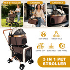 Double Pet Stroller for Dogs and Cats