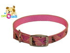 Hand Painted Leather Over Nylon Dog Collars by cuteNfuzzy