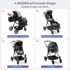 Momfann Wagon Stroller for Baby and Pet