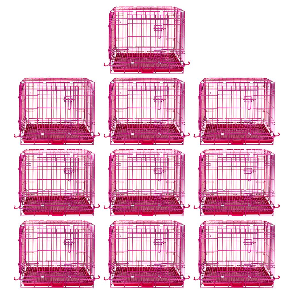 24-42" Pink Wire Dog Crate RED24-42