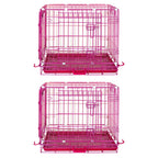 24-42" Pink Wire Dog Crate RED24-42