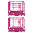 24-42" Pink Wire Dog Crate RED24-42