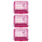 24-42" Pink Wire Dog Crate RED24-42