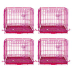 24-42" Pink Wire Dog Crate RED24-42