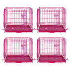 24-42" Pink Wire Dog Crate RED24-42