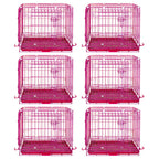 24-42" Pink Wire Dog Crate RED24-42
