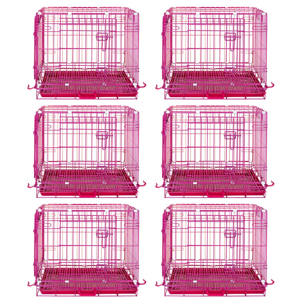 24-42" Pink Wire Dog Crate RED24-42