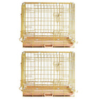 24-42" Copper Gold Wire Dog Crate GLD24/30/36/42