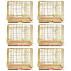 24-42" Copper Gold Wire Dog Crate GLD24/30/36/42