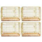 24-42" Copper Gold Wire Dog Crate GLD24/30/36/42