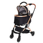 Pet Stroller for Dogs and Cats, 2-in-1 Detachable Foldable Design