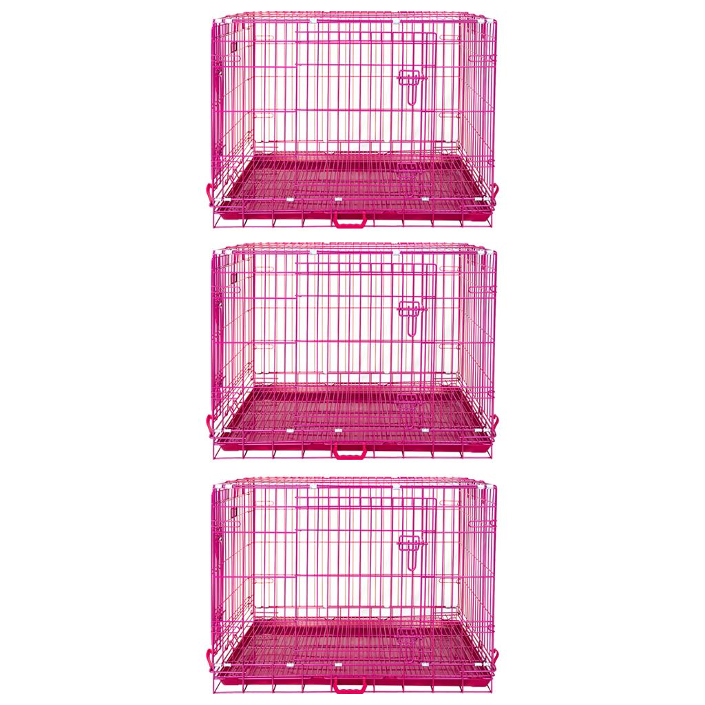 24-42" Pink Wire Dog Crate RED24-42