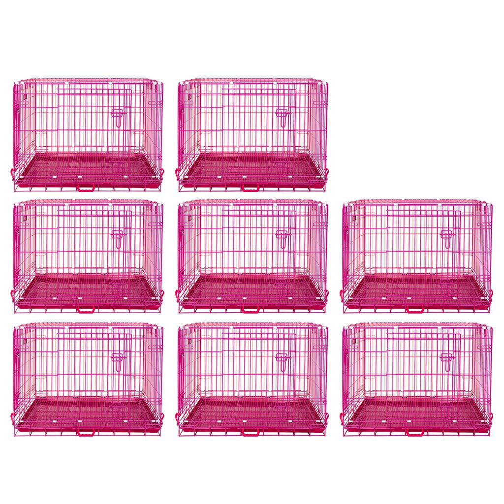24-42" Pink Wire Dog Crate RED24-42