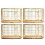 24-42" Copper Gold Wire Dog Crate GLD24/30/36/42