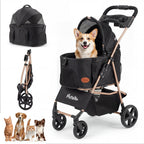 3-in-1 Foldable Pet Stroller for Small to Medium Dogs