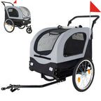 2-in-1 Bike Trailer & Pet Stroller for Dogs up to 110lbs