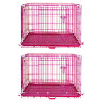 24-42" Pink Wire Dog Crate RED24-42