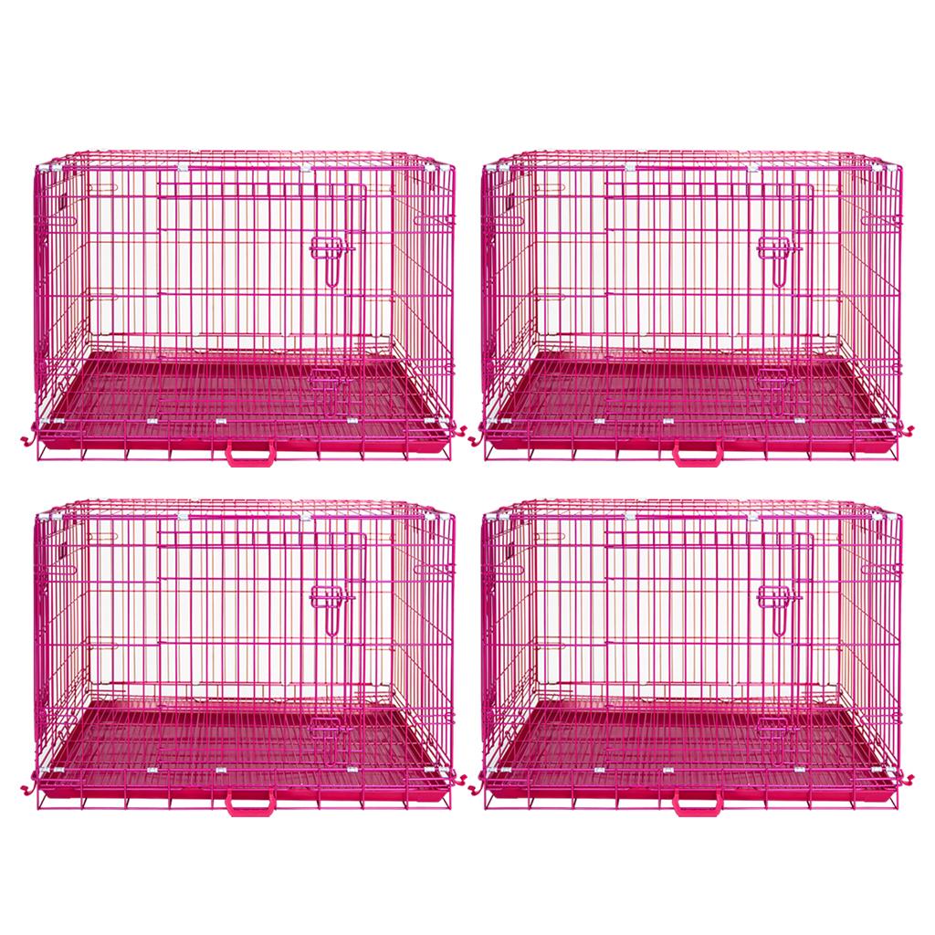24-42" Pink Wire Dog Crate RED24-42