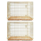 24-42" Copper Gold Wire Dog Crate GLD24/30/36/42