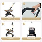 One-touch Folding Detachable Pet Stroller