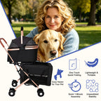 Double Pet Stroller for Dogs and Cats