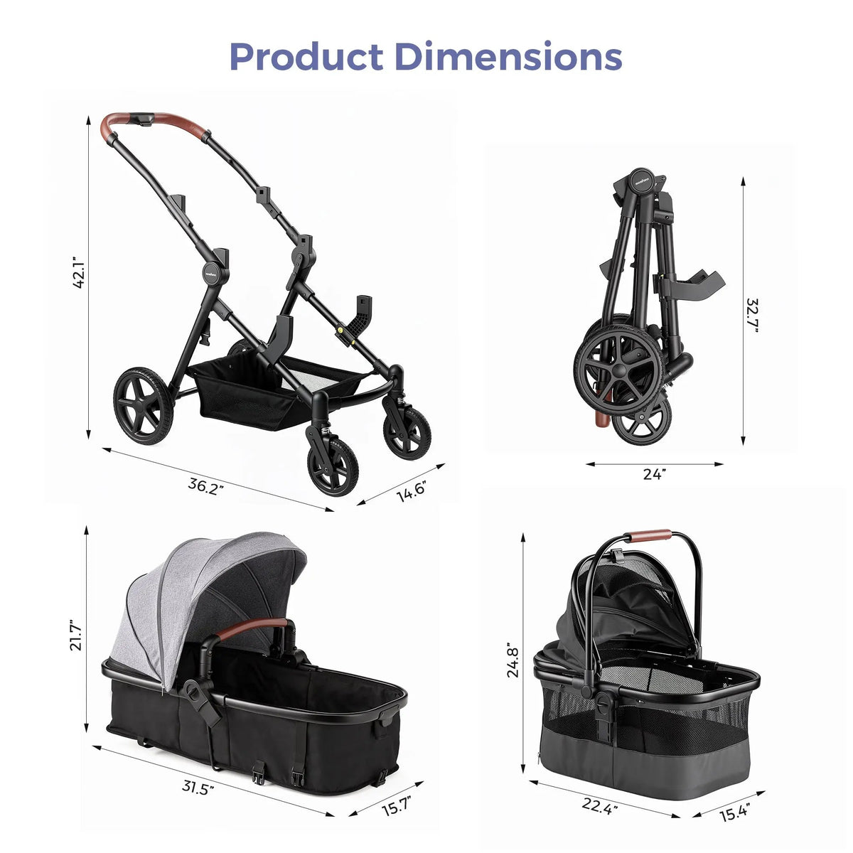 Momfann Wagon Stroller for Baby and Pet