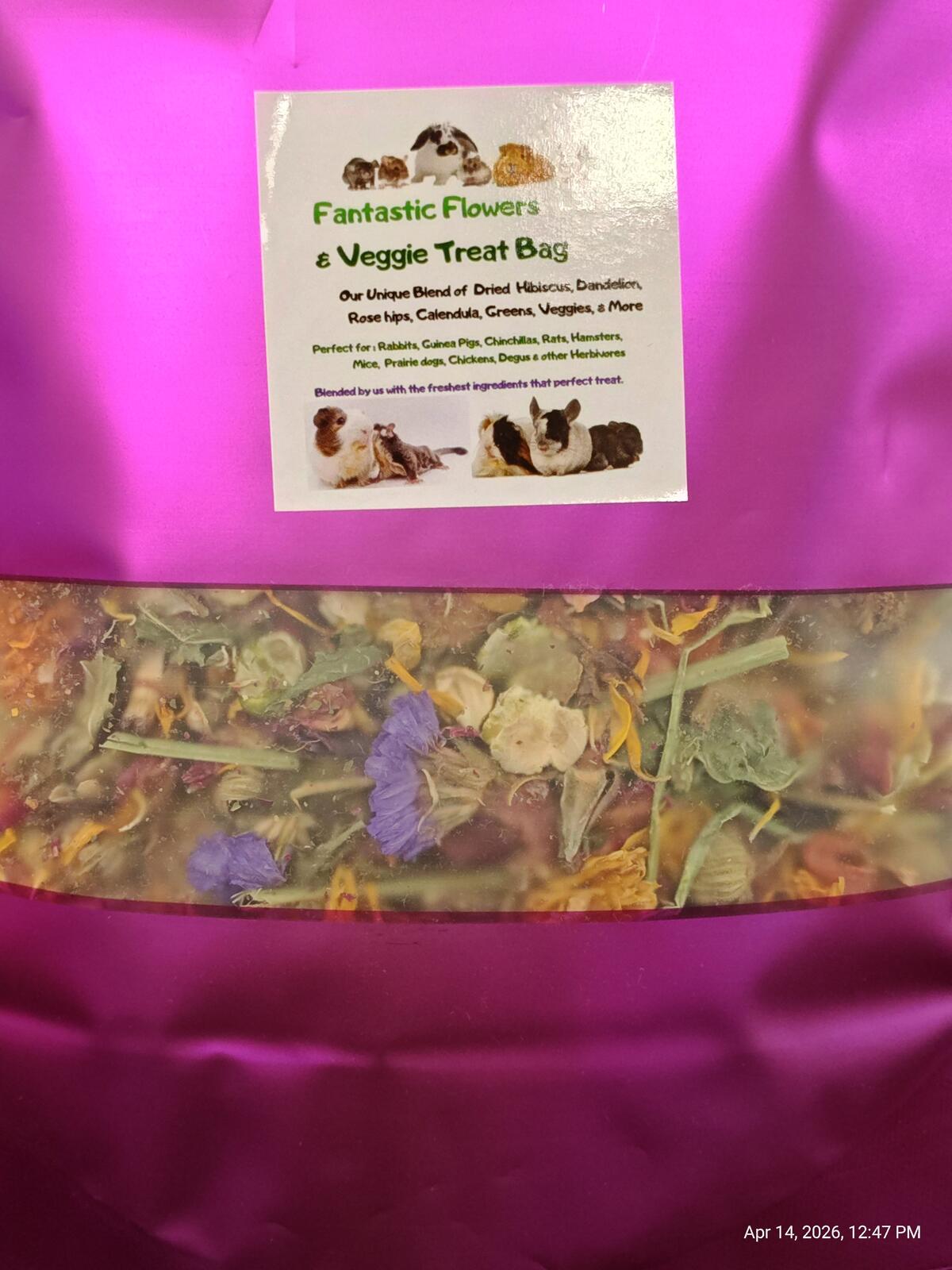 Fantastic Flowers & More  Blend for Chinchillas, Guinea Pigs & Rabbits & More