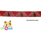 Hand Painted Leather Over Nylon Dog Collars by cuteNfuzzy