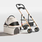 【One-Pull Open】2 in 1Foldable Pet Travel Carrier for Small/Medium Dogs Cats up to 50lbs Detachble Portable Pet Bag stroller pet