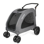 Heavy Duty Dog Stroller for Large Dogs up to 120 lbs, Foldable Pet Wagon with 360° Wheels, All-Round Ventilation, Front & Rear Z