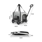 2-in-1 Small Pet Stroller + Pet Backpack for Dogs and Cats Small Pet Stroller for Going Out Lightweight and Foldable pet carrier