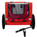 Dog Bike Trailer Pet Cart for Bicycle Easy Folding Quick Release Wheels Non-Slip Floor Internal Leash Small Medium Pets