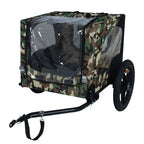 Dog Bike Trailer Pet Cart for Bicycle Easy Folding Quick Release Wheels Non-Slip Floor Internal Leash Small Medium Pets
