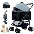 3-in-1 Pet Dog Stroller Dog Wagon with Removable Carrier Cat Stroller for Medium Dogs Up to 55lbs  dog carrier dog backpack