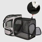 Pet Carrier Backpack Expandable for Cats Dogs Under 18 LB | Breathable Mesh Cat Backpack Carrier Bag | Foldable Dog Backpack