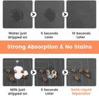 Pet Feeding Mat-Absorbent Pet Placemat Rubber Backing Quick Dry Water Mat for Dog Cat for Food and Water Bowl with Waterproof