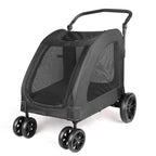 Heavy Duty Dog Stroller for Large Dogs up to 120 lbs, Foldable Pet Wagon with 360° Wheels, All-Round Ventilation, Front & Rear Z