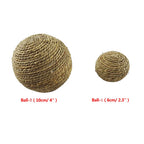 6/10cm Chewing Braided Ball Guinea Pig Rabbit Hamster Small Animal Play Pet Interactive Chew Toy Natural Grass Ball Fun Pet Toys