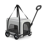 2-in-1 Small Pet Stroller + Pet Backpack for Dogs and Cats Small Pet Stroller for Going Out Lightweight and Foldable pet carrier