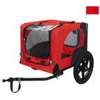 Dog Bike Trailer Pet Cart for Bicycle Easy Folding Quick Release Wheels Non-Slip Floor Internal Leash Small Medium Pets