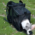 Pet Carrier Backpack Expandable for Cats Dogs Under 18 LB | Breathable Mesh Cat Backpack Carrier Bag | Foldable Dog Backpack