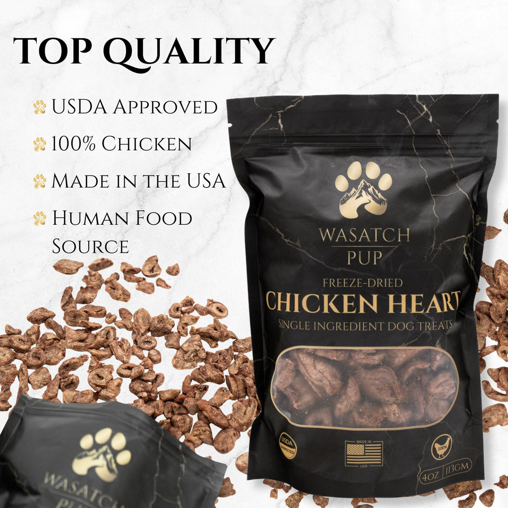 Freeze-Dried Chicken Heart Dog Treats