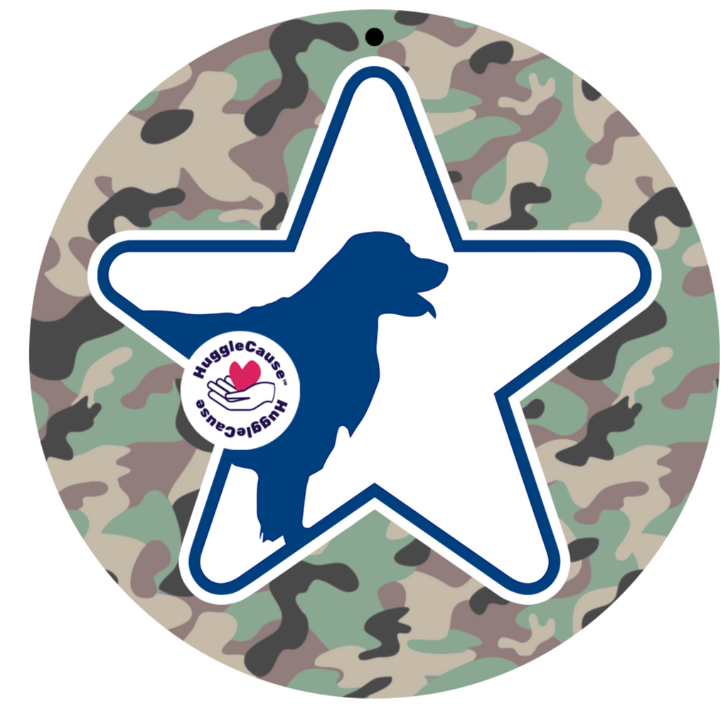 HuggleCause™, Warrior Canine Connection, Camouflage HuggleFleece® Plush Ball Dog Toy