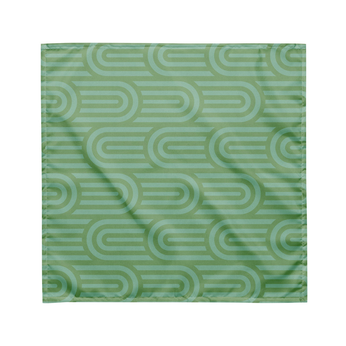 Sebastian & Clementine Scalloped Green Bandana For Dogs and Cats