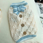 Hollow-out Knitted Sweater Pet Clothing Dog Apparel Knitted Sweater