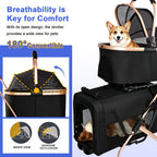 Double Pet Stroller for Dogs and Cats