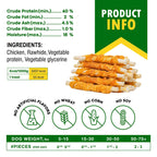 Rawhide Sticks for Dogs Chicken-Wrapped Grain-Free Chews