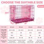 24-42" Pink Wire Dog Crate RED24-42