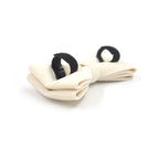 Cream Tufted Dog Collar Gold Buckle